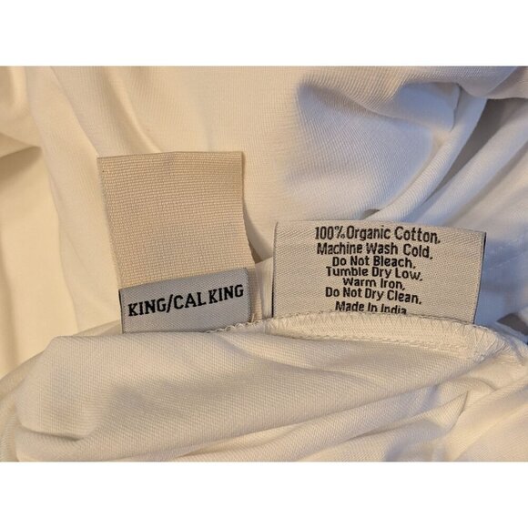 Quince Organic Jersey Duvet Cover 3PC Set Color White Size King Cal/ King -NEW- - Picture 5 of 8